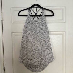 Lululemon Athletica Gray Asymmetrical Backless Tank Top